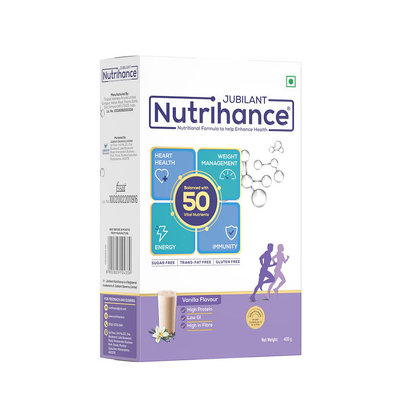 Jubilant Nutrihance Complete Nutritional Drink Vanilla Flavour, 50 Vital Nutrients, Promotes Heart Health, Immunity Building, Weight Management, En...
Jubilant Nutrihance Complete Nutritional Drink Vanilla Flavour, 50 Vital Nutrients, Promotes Heart Health, Immunity Building, Weight Management, En...