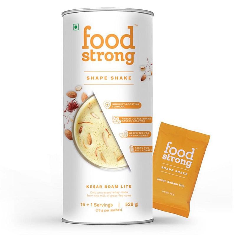 Foodstrong Grass-fed Whey Protein Isolate, Shape Shake | Kesar Badam Lite | 26.6g Protein With Turmeric & Green Coffee | No Antibiotics, No Preserv...
Foodstrong Grass-fed Whey Protein Isolate, Shape Shake | Kesar Badam Lite | 26.6g Protein With Turmeric & Green Coffee | No Antibiotics, No Preserv...