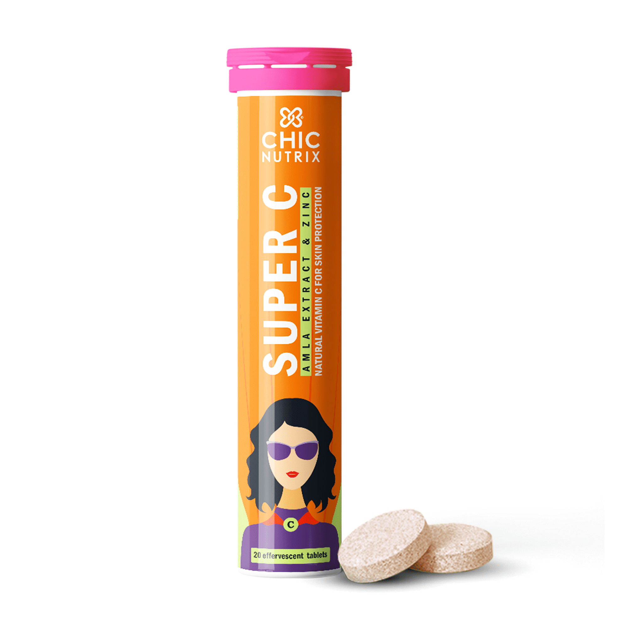 Chicnutrix Super C - Natural Vitamin C + Zinc Tablets, With Amla Extract – Antioxidant |Sun Protection | Boosts Collagen Production| Overall Health...
Chicnutrix Super C - Natural Vitamin C + Zinc Tablets, With Amla Extract – Antioxidant |Sun Protection | Boosts Collagen Production| Overall Health...