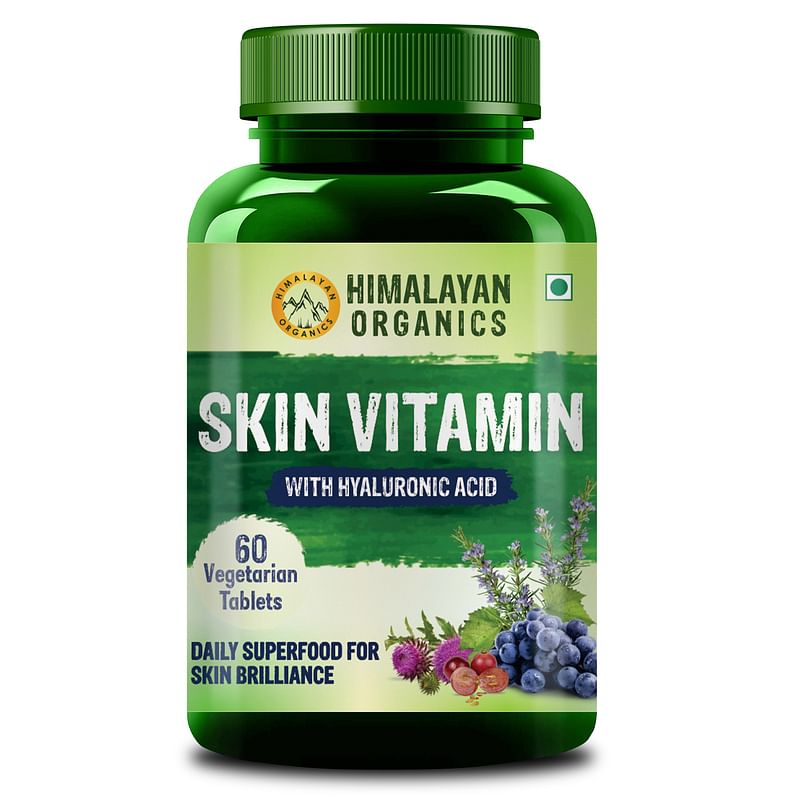 Himalayan Organics Skin Vitamin with Hyaluronic Acid, Grape Seed Extract & Silybum Extract for Skin Glow & Hydration 60 Veg Tablets
Himalayan Organics Skin Vitamin with Hyaluronic Acid, Grape Seed Extract & Silybum Extract for Skin Glow & Hydration 60 Veg Tablets