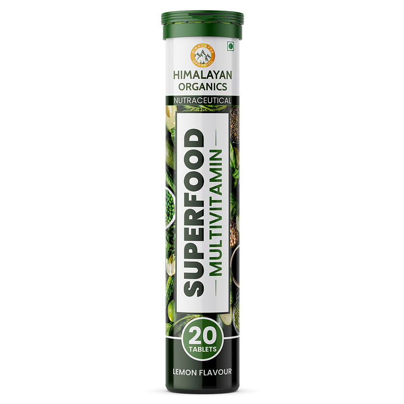 Himalayan Organics Superfood Multivitamin Supplement - 20 Effervescent Tablets (Lemon Flavor)
Himalayan Organics Superfood Multivitamin Supplement - 20 Effervescent Tablets (Lemon Flavor)