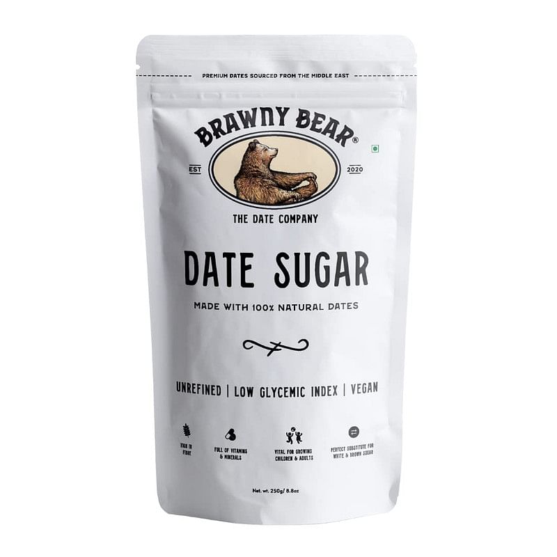 Brawny Bear Date Sugar (Dates Powder) Super-Fine Grind Made JUST Using Premium Arabian Dates Natural Sweetener and Sugar Substitute - 250g
Brawny Bear Date Sugar (Dates Powder) Super-Fine Grind Made JUST Using Premium Arabian Dates Natural Sweetener and Sugar Substitute - 250g