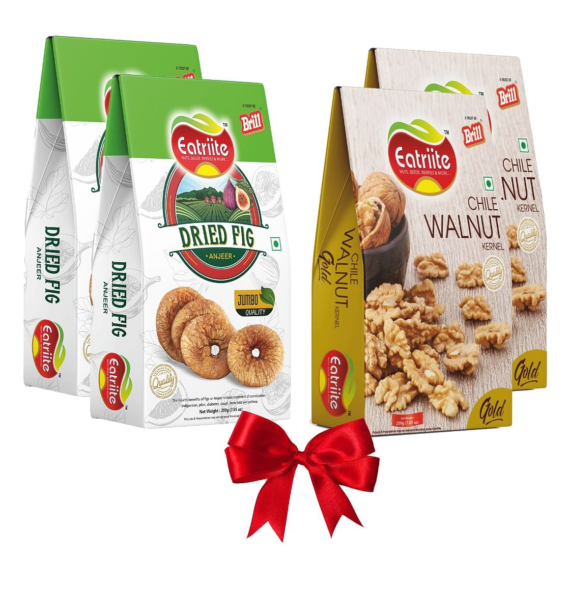 Eatriite Anjeer (FIG) Jumbo & Walnut Gold Pack Of 4 Assorted Nuts (4 x 200 g)
Eatriite Anjeer (FIG) Jumbo & Walnut Gold Pack Of 4 Assorted Nuts (4 x 200 g)