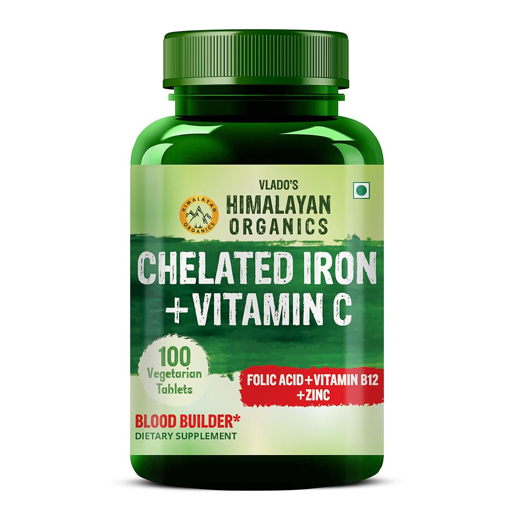 Vlado's Himalayan Organics Chelated Iron with Vitamin C Supplement - 100 Veg Tablets
Vlado's Himalayan Organics Chelated Iron with Vitamin C Supplement - 100 Veg Tablets