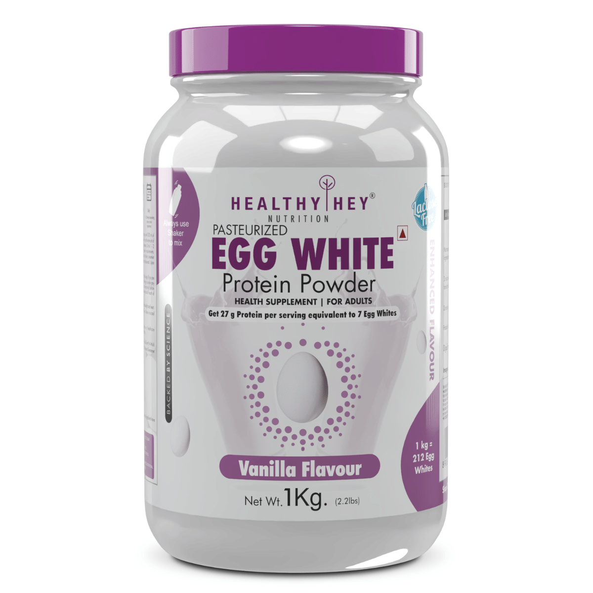 HealthyHey Nutrition 100% Egg White Protein - Instant Mix - 80% Protein - Non GMO & Lactose Free - 1 Kg (Vanilla)
HealthyHey Nutrition 100% Egg White Protein - Instant Mix - 80% Protein - Non GMO & Lactose Free - 1 Kg (Vanilla)