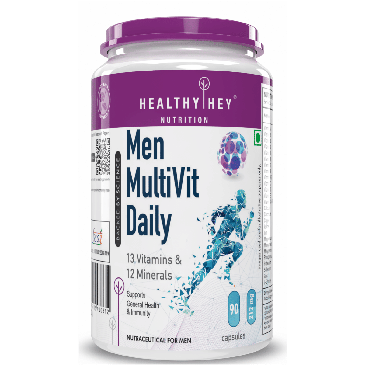 HealthyHey Nutrition Multi Vitamin for Men - Multi-Vit Daily - 13 Vitamins & 10 Minerals - Vegan - 90 Capsules (90)
HealthyHey Nutrition Multi Vitamin for Men - Multi-Vit Daily - 13 Vitamins & 10 Minerals - Vegan - 90 Capsules (90)