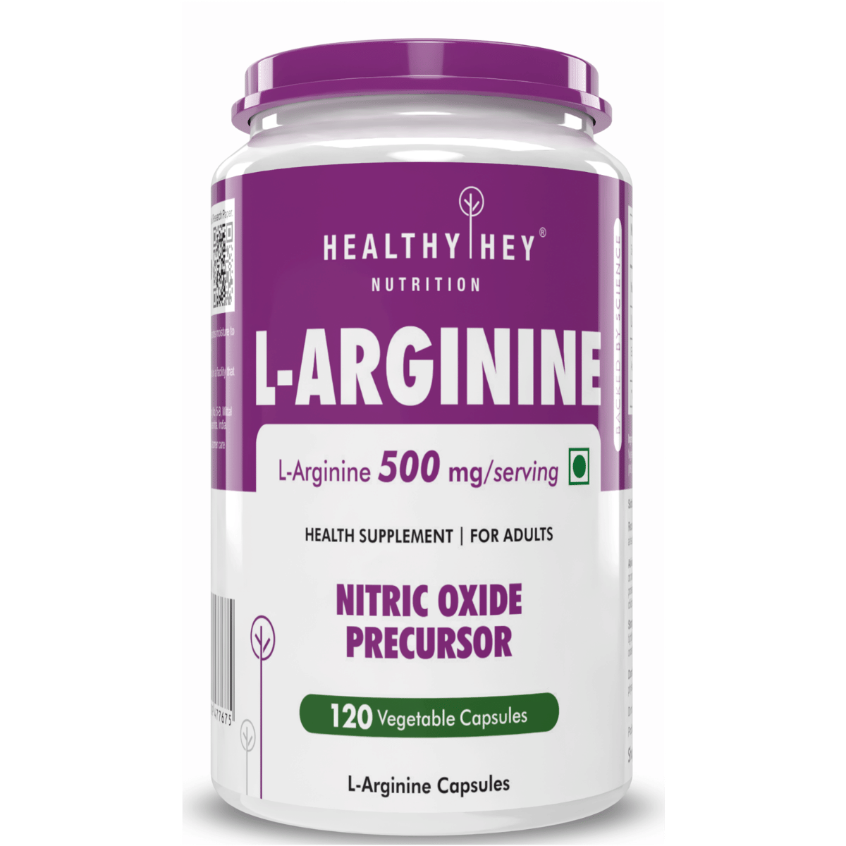 HealthyHey Nutrition L-Arginine 500mg, 120 Vegetable Capsules
HealthyHey Nutrition L-Arginine 500mg, 120 Vegetable Capsules