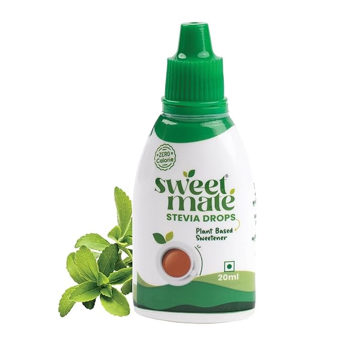 Sweetmate Pure Stevia Drops – 20ml | Natural Plant-Based Liquid Sweetener | Zero Calorie, Zero Sugar, Diabetic Friendly
Sweetmate Pure Stevia Drops – 20ml | Natural Plant-Based Liquid Sweetener | Zero Calorie, Zero Sugar, Diabetic Friendly