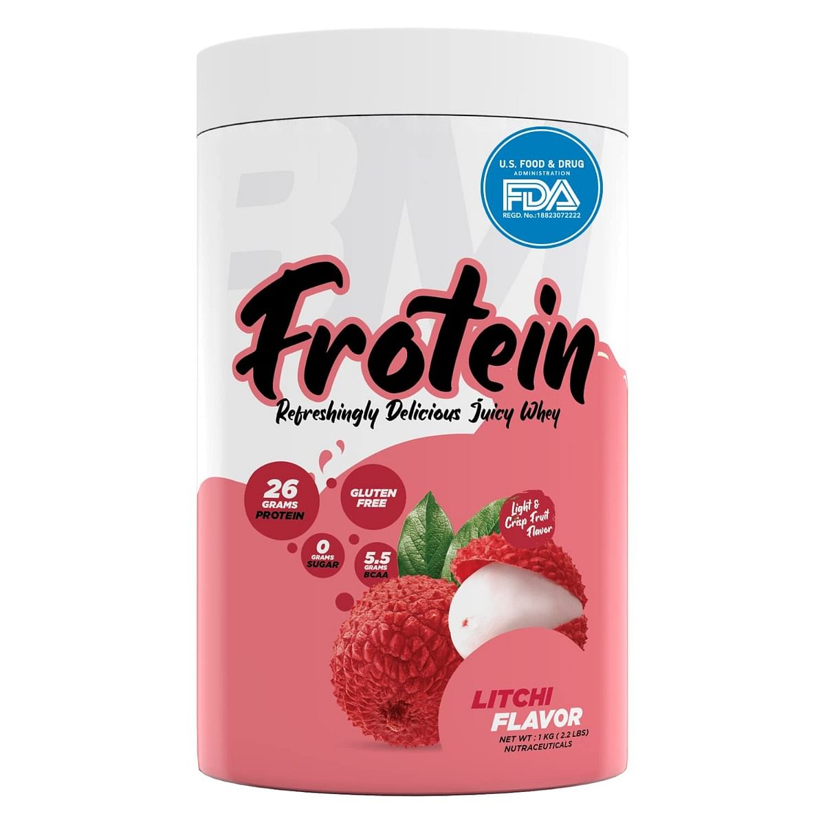 Bigmuscles Nutrition Frotein Lychee Whey Protein 1Kg