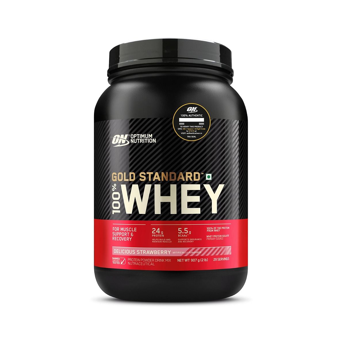 Optimum Nutrition (ON) Gold Standard 100% Whey Protein Powder 2 lbs, 907 g (Delicious Strawberry), for Muscle Support & Recovery, Vegetarian - Prim...
Optimum Nutrition (ON) Gold Standard 100% Whey Protein Powder 2 lbs, 907 g (Delicious Strawberry), for Muscle Support & Recovery, Vegetarian - Prim...