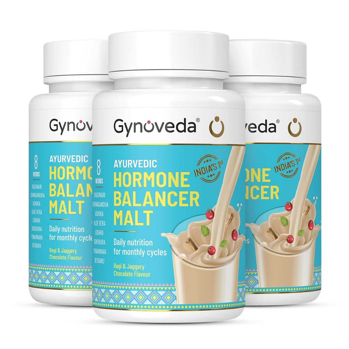 Gynoveda Ayurvedic Hormone Balancer Malt With Ragi & Jaggery For Healthy Periods. Chocolate Flavour. Gluten Free with No Added Sugar 3 Bottles, 750...
Gynoveda Ayurvedic Hormone Balancer Malt With Ragi & Jaggery For Healthy Periods. Chocolate Flavour. Gluten Free with No Added Sugar 3 Bottles, 750...