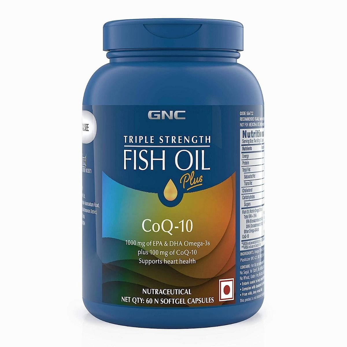 GNC Triple Strength Fish Oil Plus CoQ-10 | Omega-3 Capsules With 1000mg EPA & DHA + 100mg CoQ-10 | Improves Focus | Protects Vision | Supports Join...
GNC Triple Strength Fish Oil Plus CoQ-10 | Omega-3 Capsules With 1000mg EPA & DHA + 100mg CoQ-10 | Improves Focus | Protects Vision | Supports Join...