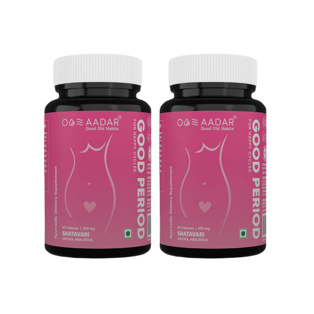 AADAR Good Period Ayurvedic Support to Hormone Balance, Pcod, Pcos, Period Pain, Period Cramps Relief & Mood Swings Shatavari, Ashoka, Turmeric for...
AADAR Good Period Ayurvedic Support to Hormone Balance, Pcod, Pcos, Period Pain, Period Cramps Relief & Mood Swings Shatavari, Ashoka, Turmeric for...