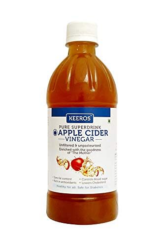 Keeros Apple Cider Vinegar with Mother Vinegar - 100% Natural, Raw, Unfiltered & Unpasteurised ( Nutrition Supplement & Health Drink for Weight Los...
Keeros Apple Cider Vinegar with Mother Vinegar - 100% Natural, Raw, Unfiltered & Unpasteurised ( Nutrition Supplement & Health Drink for Weight Los...