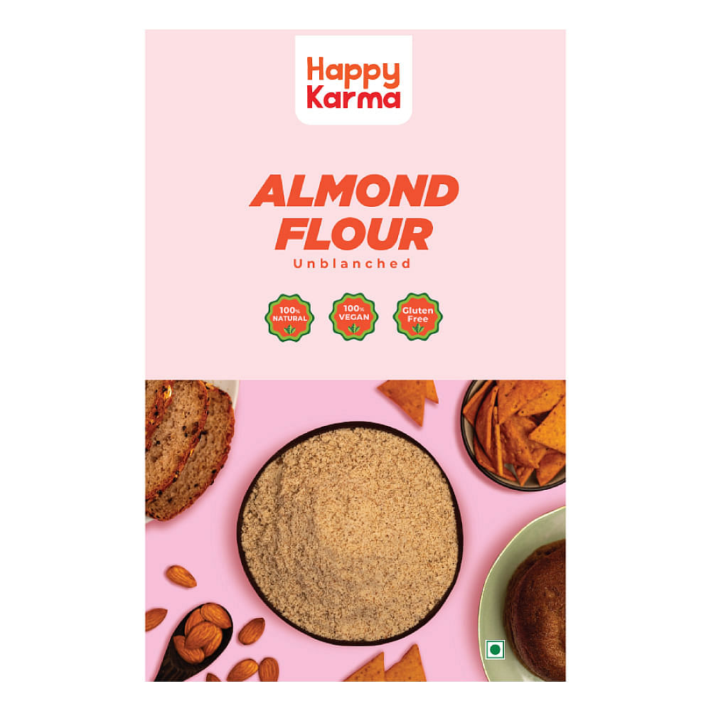 Happy Karma Almond Flour 350g | Badam Powder Unblanched | For Baking Breads, Cakes and Making Rotis | Naturally-Protein Rich | Low Carb
Happy Karma Almond Flour 350g | Badam Powder Unblanched | For Baking Breads, Cakes and Making Rotis | Naturally-Protein Rich | Low Carb