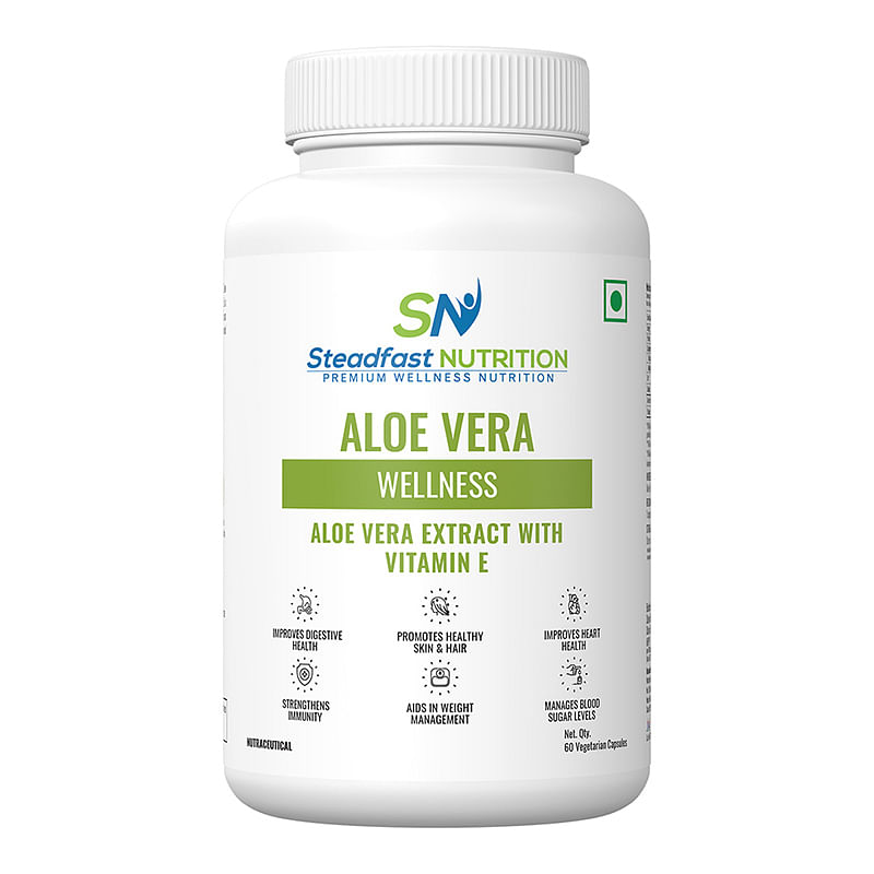 Steadfast Nutrition Aloe Vera | 60 Capsules for Healthy Skin & Hair, Improves Digestion, Strengthens Immunity| contains Vitamin E | Natural Extract...
Steadfast Nutrition Aloe Vera | 60 Capsules for Healthy Skin & Hair, Improves Digestion, Strengthens Immunity| contains Vitamin E | Natural Extract...