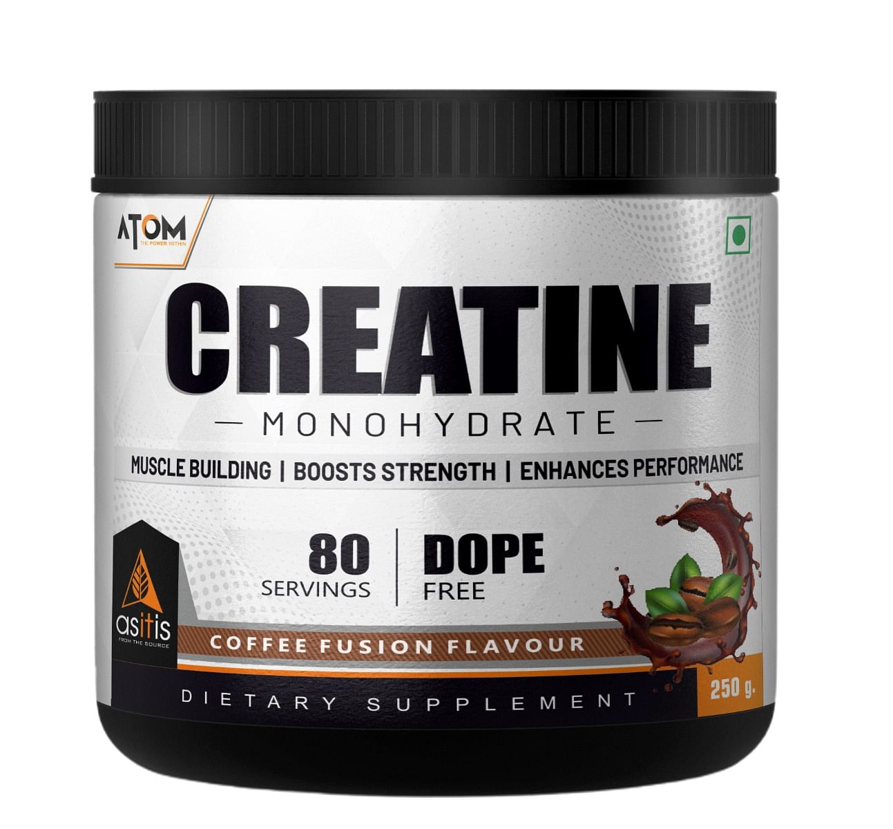 AS-IT-IS Nutrition ATOM Creatine Monohydrate Powder 250g |Coffee Fusion | 80 Servings | Dope Free | Enhances Performance & Promotes Muscle ...
AS-IT-IS Nutrition ATOM Creatine Monohydrate Powder 250g |Coffee Fusion | 80 Servings | Dope Free | Enhances Performance & Promotes Muscle ...