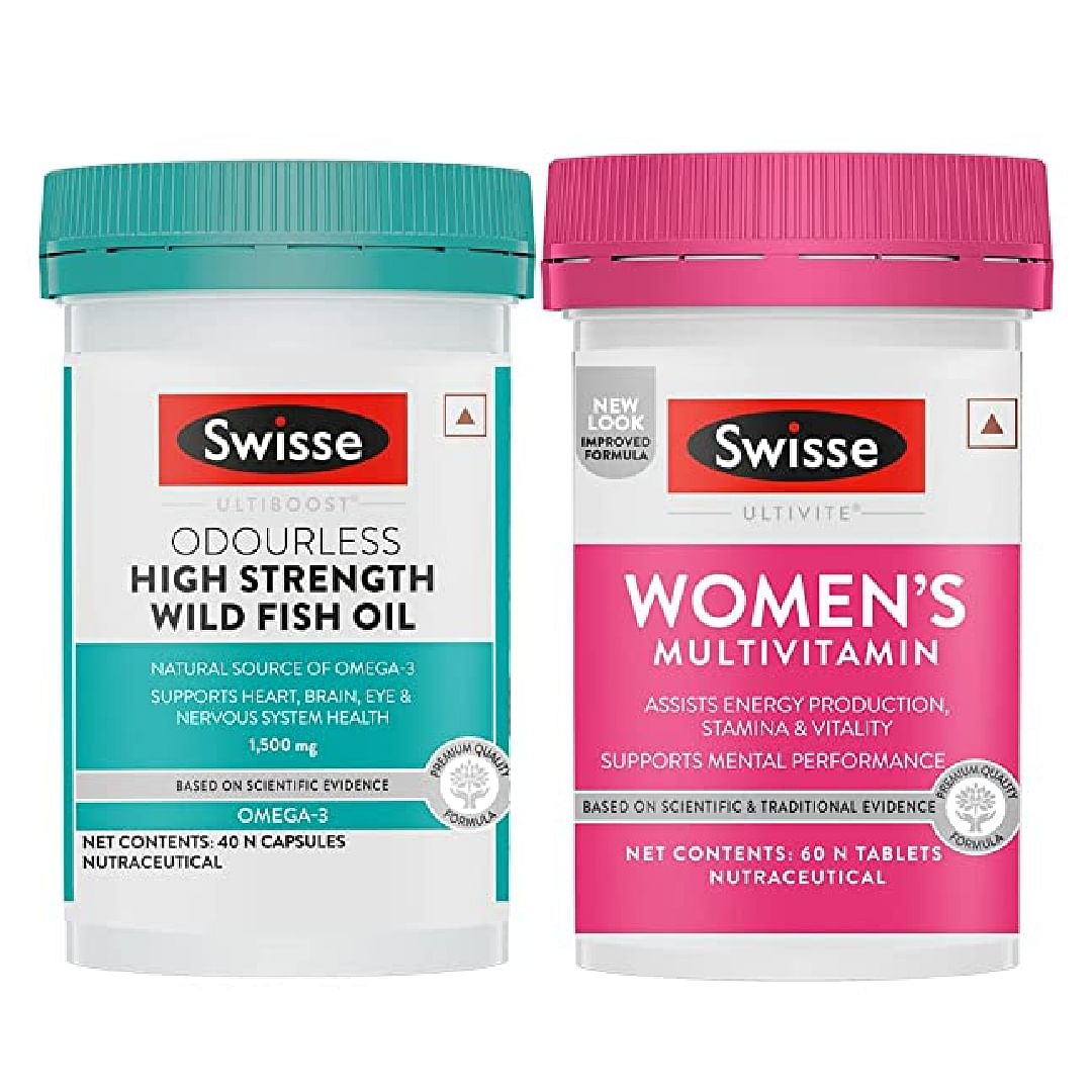 Swisse Women's Health Combo - Women's Multivitamin (30 Tablets) & Fish Oil (40 Tablets)
Swisse Women's Health Combo - Women's Multivitamin (30 Tablets) & Fish Oil (40 Tablets)
