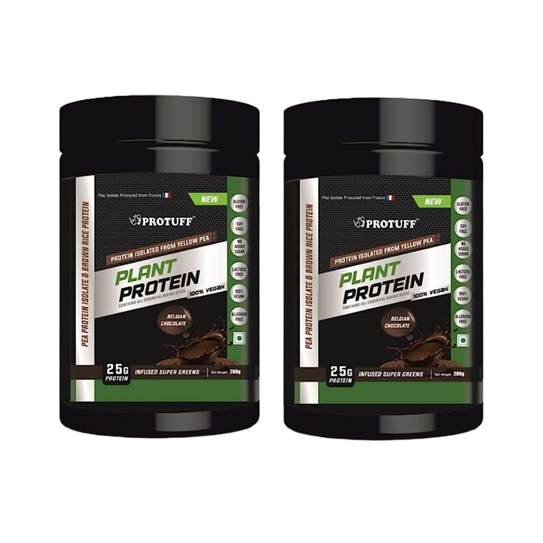 PROTUFF Plant Protein, Belgian Chocolate, Pack of 2, 25g Vegan Protein, 5.37g BCAAs, Clinically Proven Ingredients, Superfoods, No added Sugar, Pro...
PROTUFF Plant Protein, Belgian Chocolate, Pack of 2, 25g Vegan Protein, 5.37g BCAAs, Clinically Proven Ingredients, Superfoods, No added Sugar, Pro...