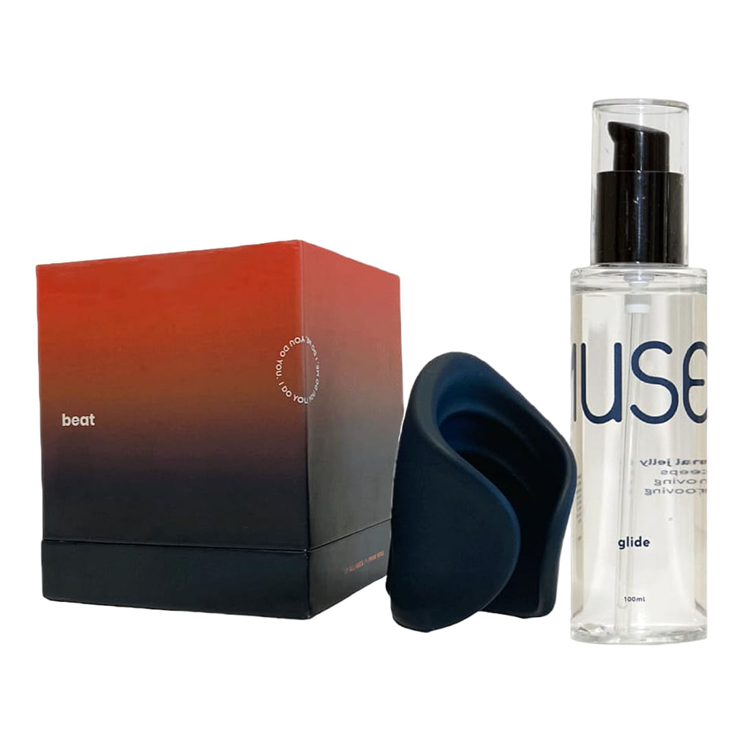 MYMUSE Combo- Glide Aloe Water Based Lube (100ml) & Beat Body Massager for Men (Inkpen Blue)
MYMUSE Combo- Glide Aloe Water Based Lube (100ml) & Beat Body Massager for Men (Inkpen Blue)