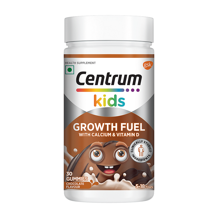 Centrum Kids Growth Fuel - 30 Gummies | Calcium & Vitamin D support Overall growth & Strong bones (100% Veg)
Centrum Kids Growth Fuel - 30 Gummies | Calcium & Vitamin D support Overall growth & Strong bones (100% Veg)