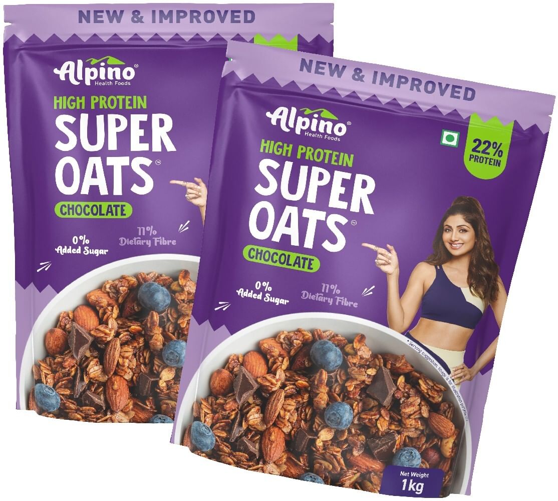 ALPINO 22g High Protein Super Oats Chocolate 2kg (1kg, Pack of 2) - Rolled Oats, Natural Peanut Butter, Cocoa Powder, Nuts & Seeds - Source of Diet...
ALPINO 22g High Protein Super Oats Chocolate 2kg (1kg, Pack of 2) - Rolled Oats, Natural Peanut Butter, Cocoa Powder, Nuts & Seeds - Source of Diet...