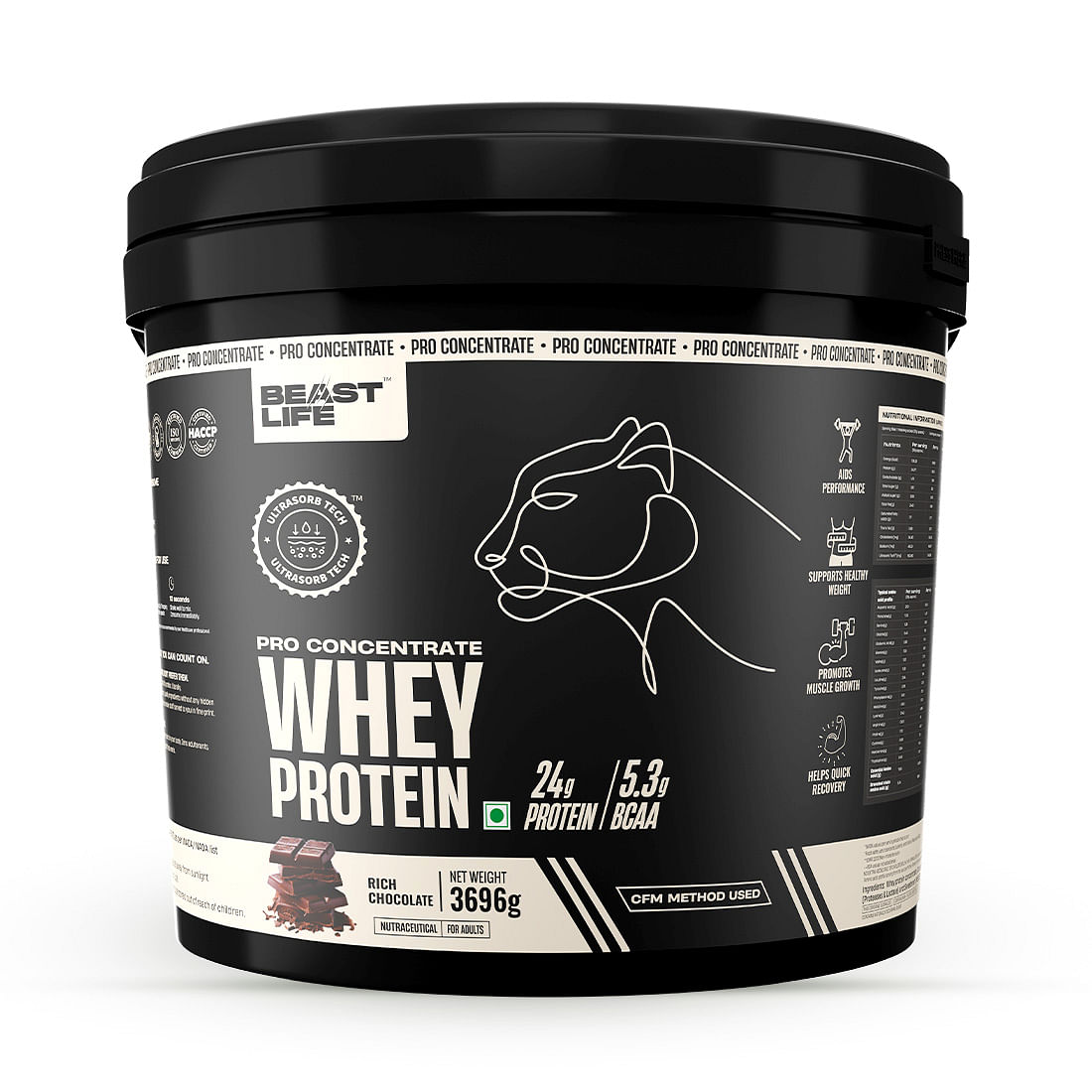 BeastLife Whey Protein Powder Rich Chocolate With Ultrasorb Tech,24G Protein,5.5G Bcaa,Sports Nutrition|High Absorbtion Fuels Muscle|Speed Recovery...
BeastLife Whey Protein Powder Rich Chocolate With Ultrasorb Tech,24G Protein,5.5G Bcaa,Sports Nutrition|High Absorbtion Fuels Muscle|Speed Recovery...