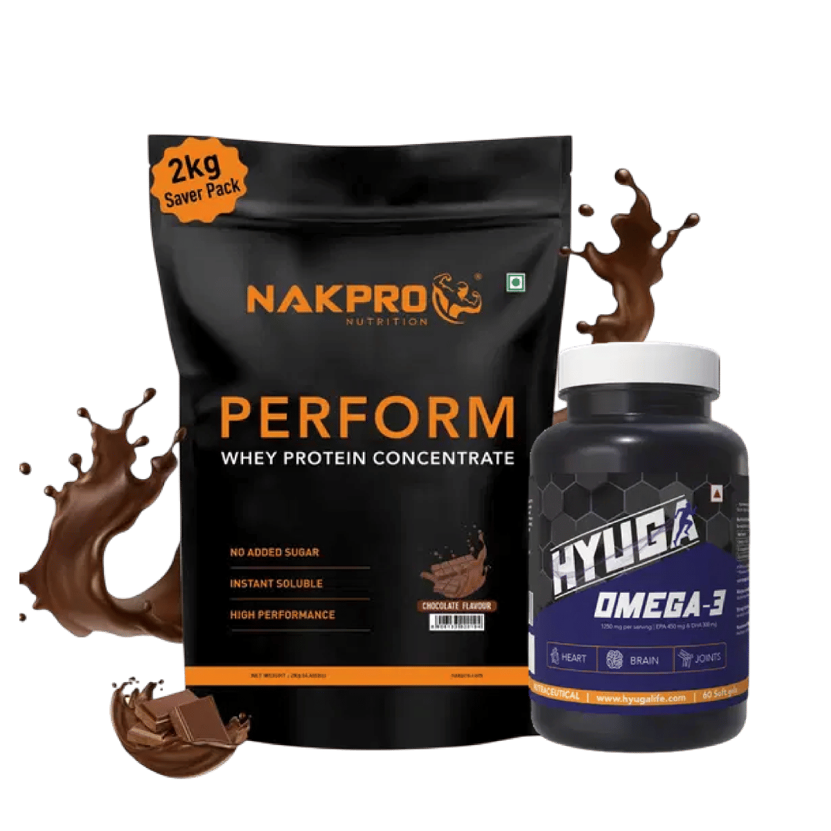 NAKPRO Perform Whey Protein Concentrate 2kg Chocolate | 24g Protein, 5.3g BCAA | 100% Authentic Supplement Powder |+Hyuga Omega 3 | Triple Strengt...
NAKPRO Perform Whey Protein Concentrate 2kg Chocolate | 24g Protein, 5.3g BCAA | 100% Authentic Supplement Powder |+Hyuga Omega 3 | Triple Strengt...