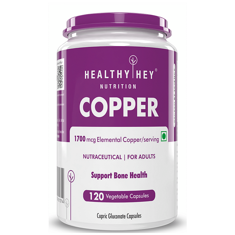 HealthyHey Nutrition Copper Gluconate - Highly Bioavailable Form - Non-GMO, Gluten Free - 1700mcg - 120 Veg. Capsules
HealthyHey Nutrition Copper Gluconate - Highly Bioavailable Form - Non-GMO, Gluten Free - 1700mcg - 120 Veg. Capsules