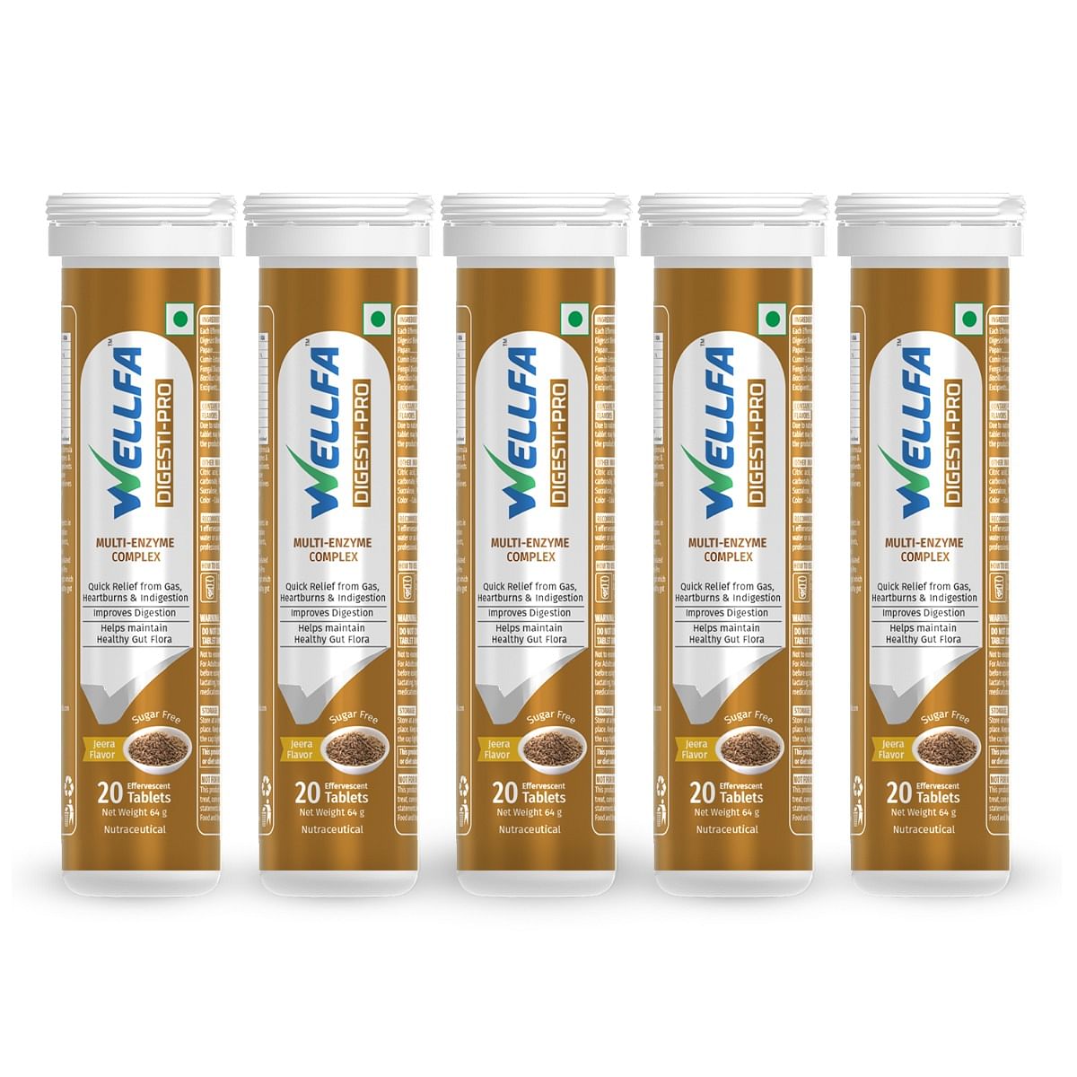 Wellfa Digesti-Pro Multi Enzyme 20 Effervescent Tablets for Gas Reflief, Heartburn, Indigestion & Healthy Gut, Digestive Enzyme Supplements, Jeera ...
Wellfa Digesti-Pro Multi Enzyme 20 Effervescent Tablets for Gas Reflief, Heartburn, Indigestion & Healthy Gut, Digestive Enzyme Supplements, Jeera ...