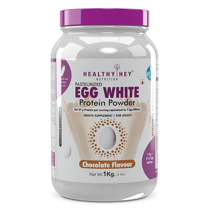 HealthyHey Nutrition 100% Egg White Protein - Instant Mix - 80% Protein - Non GMO & Lactose Free - 1 Kg (Chocolate)
HealthyHey Nutrition 100% Egg White Protein - Instant Mix - 80% Protein - Non GMO & Lactose Free - 1 Kg (Chocolate)