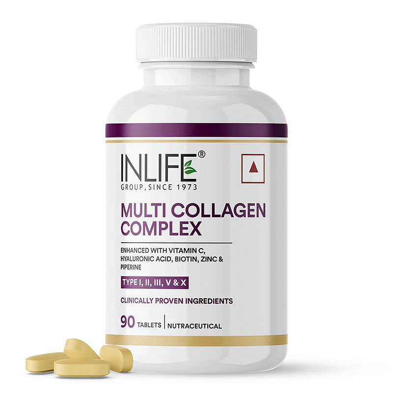 INLIFE Multi Collagen Complex Tablets | 5 Types Peptides I, II, III, V & X with Biotin, Hyaluronic Acid, Piperine for Skin and Hair | Collagen Powd...
INLIFE Multi Collagen Complex Tablets | 5 Types Peptides I, II, III, V & X with Biotin, Hyaluronic Acid, Piperine for Skin and Hair | Collagen Powd...