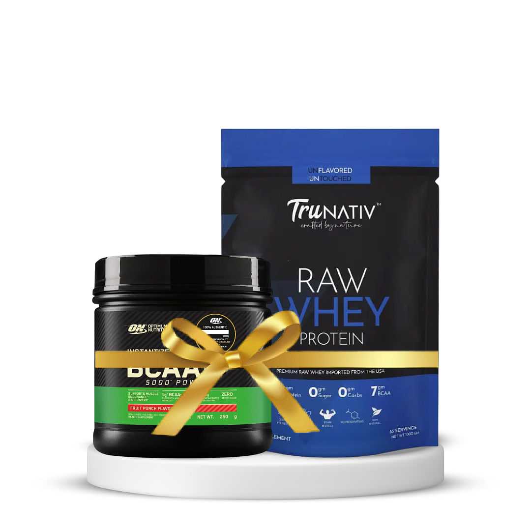 Optimum Nutrition BCAA 250gm Fruit Punch & TruNativ Raw Whey Isolate 900g | Pack of 2 Combo
Optimum Nutrition BCAA 250gm Fruit Punch & TruNativ Raw Whey Isolate 900g | Pack of 2 Combo