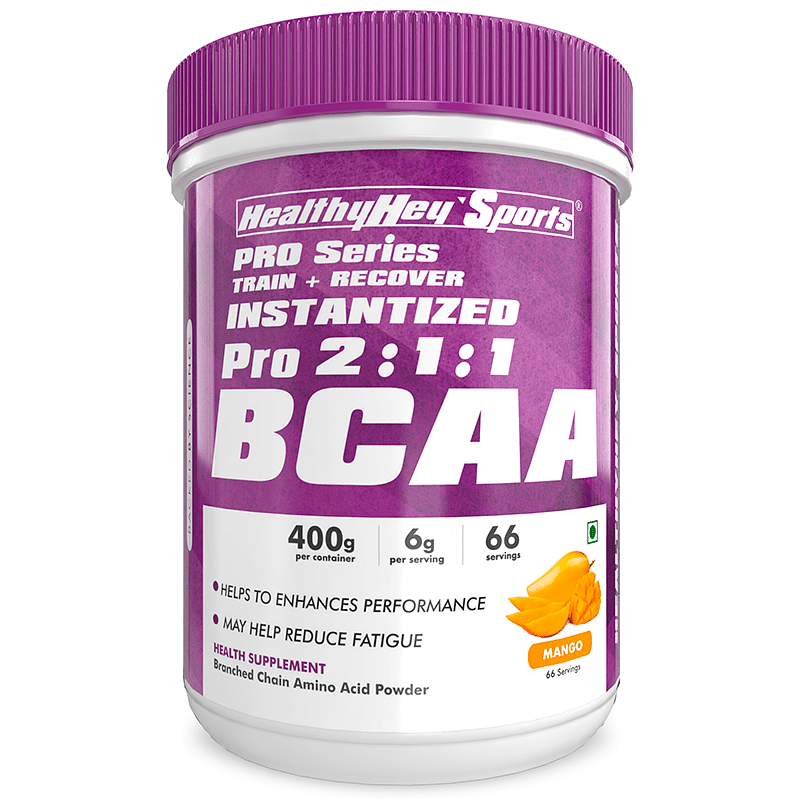 HealthyHey Sports BCAA Powder Instantized 2:1:1, Branched Chain Amino Acids - 66 Servings (Mango Candy, 400 g)
HealthyHey Sports BCAA Powder Instantized 2:1:1, Branched Chain Amino Acids - 66 Servings (Mango Candy, 400 g)