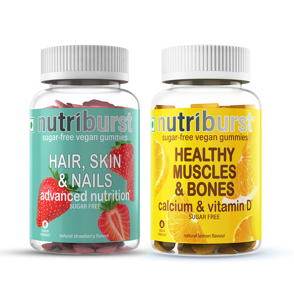 NUTRIBURST Hair, Skin & Nails Advanced Nutrition (60 Strawberry Gummies) + NUTRIBURST Healthy Muscles and Bones Calcium and Vitamin D Sugar Free -...
NUTRIBURST Hair, Skin & Nails Advanced Nutrition (60 Strawberry Gummies) + NUTRIBURST Healthy Muscles and Bones Calcium and Vitamin D Sugar Free -...