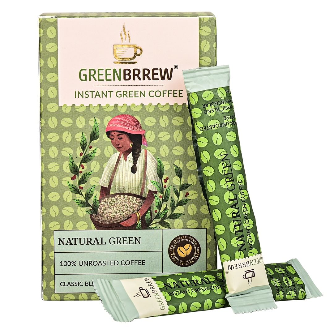 Natural Green| 100% Unroasted Coffee | Classic Blend - Daily Regular | 20 Sachets, 60gm
Natural Green| 100% Unroasted Coffee | Classic Blend - Daily Regular | 20 Sachets, 60gm