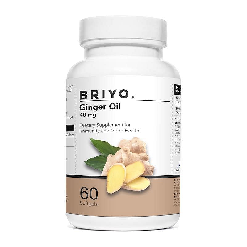 Briyo Ginger Oil 60 Softgels to support Healthy Digestion and Immune Health - 60 capsules
Briyo Ginger Oil 60 Softgels to support Healthy Digestion and Immune Health - 60 capsules