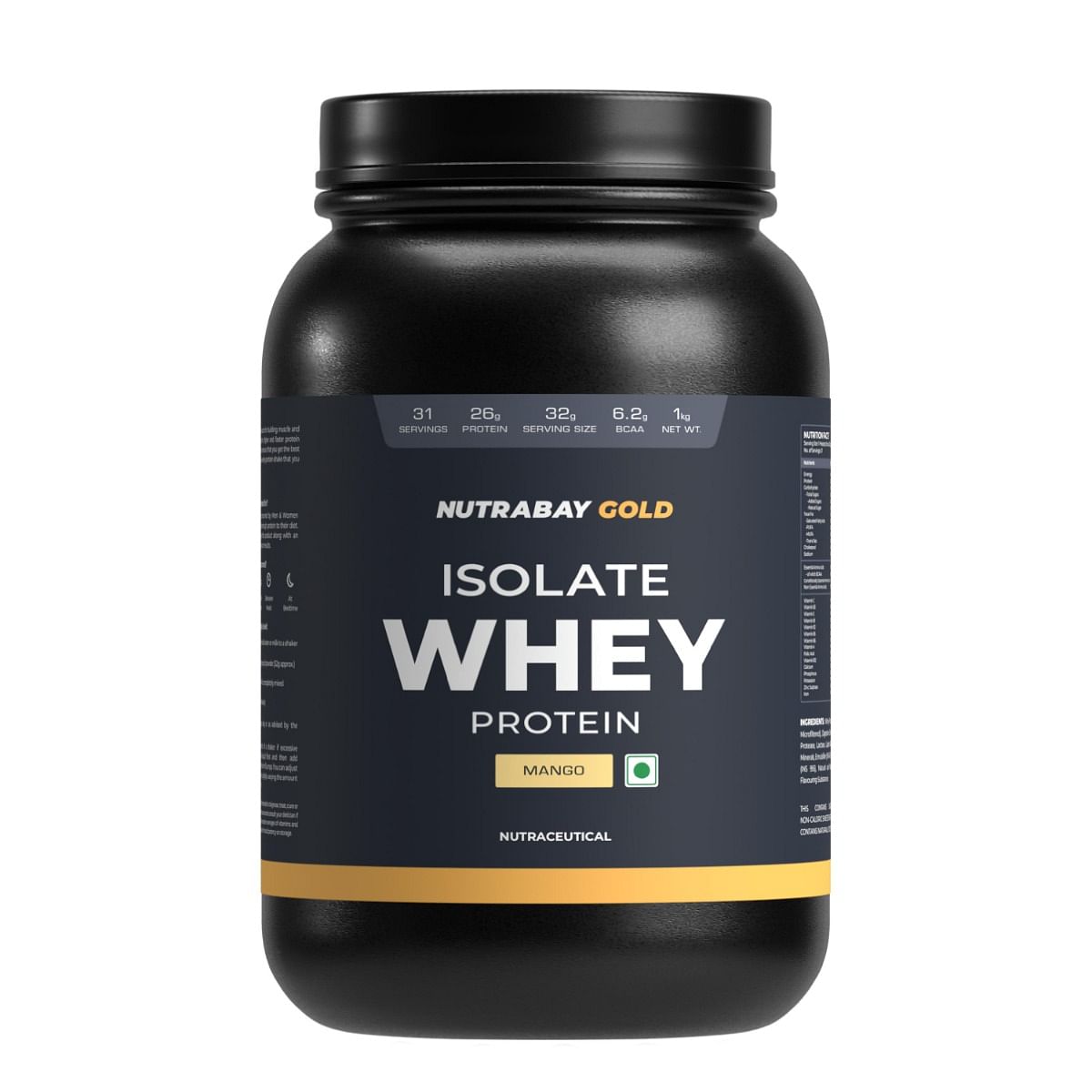 Nutrabay Gold 100% Whey Protein Isolate with Digestive Enzymes & Vitamin Minerals, 26g Protein | Protein Powder for Muscle Support & Recovery - Man...
Nutrabay Gold 100% Whey Protein Isolate with Digestive Enzymes & Vitamin Minerals, 26g Protein | Protein Powder for Muscle Support & Recovery - Man...