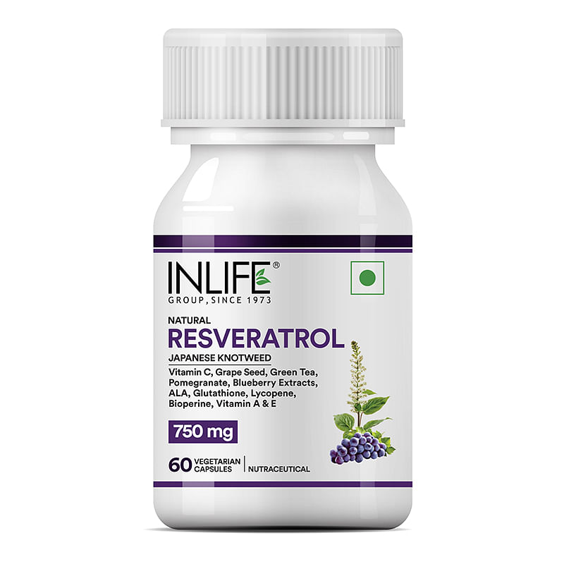 INLIFE Resveratrol Supplements - 750 mg Antioxidant Formula with Japanese Knotweed (Trans-Resveratrol), Grape Seed, Lycopene, Vitamin E & C - 60 Ve...
INLIFE Resveratrol Supplements - 750 mg Antioxidant Formula with Japanese Knotweed (Trans-Resveratrol), Grape Seed, Lycopene, Vitamin E & C - 60 Ve...