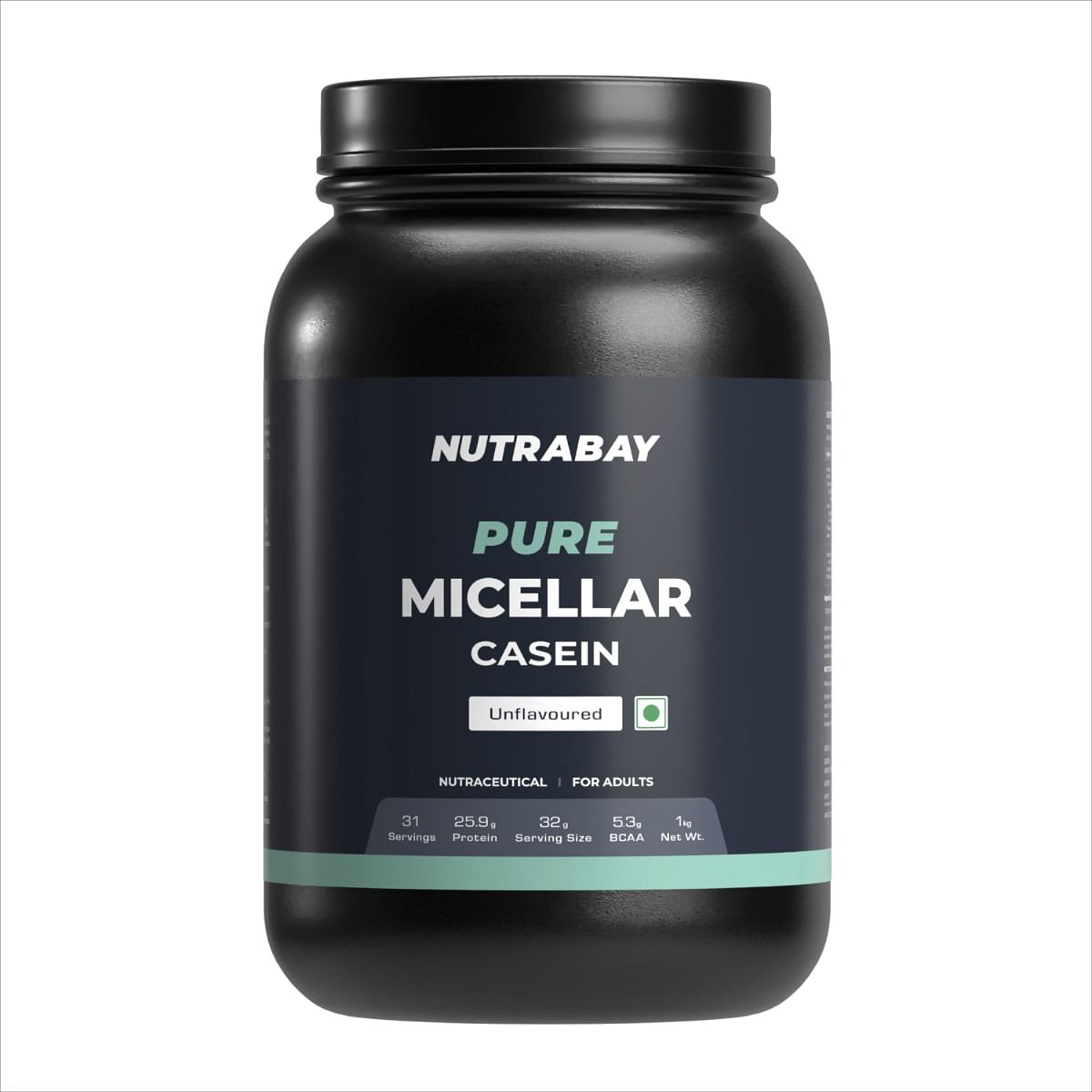 Nutrabay Pure 100% Micellar Casein Protein - 1kg Unflavoured | 25.9g Protein & 5.3g BCAA, Slow Digesting Anti-Catabolic Protein, Builds Lean Muscl...
Nutrabay Pure 100% Micellar Casein Protein - 1kg Unflavoured | 25.9g Protein & 5.3g BCAA, Slow Digesting Anti-Catabolic Protein, Builds Lean Muscl...