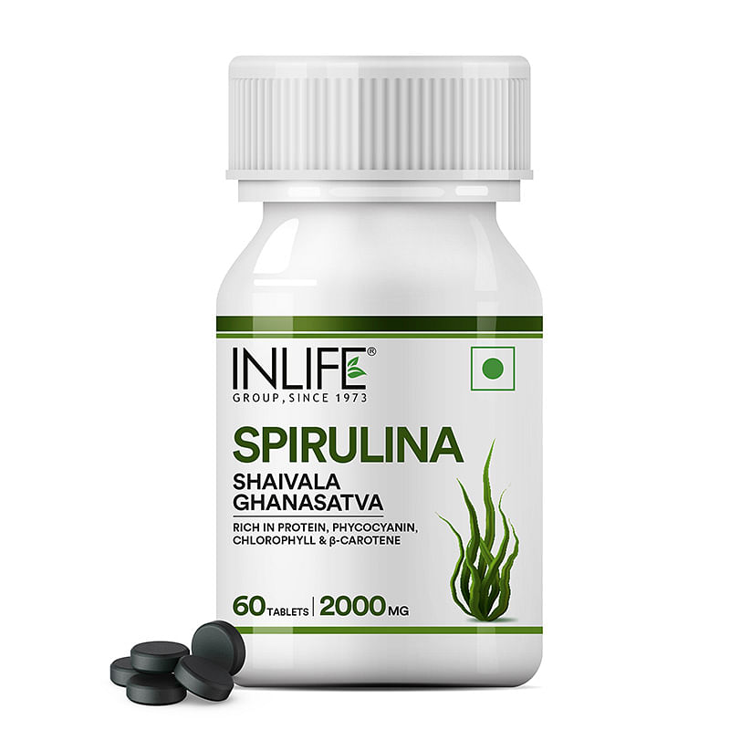 INLIFE Spirulina Tablet 2000 mg | Green Superfood Supplement | Nutritional Supplement Protein Fiber Antioxidants - 60 Tablets
INLIFE Spirulina Tablet 2000 mg | Green Superfood Supplement | Nutritional Supplement Protein Fiber Antioxidants - 60 Tablets
