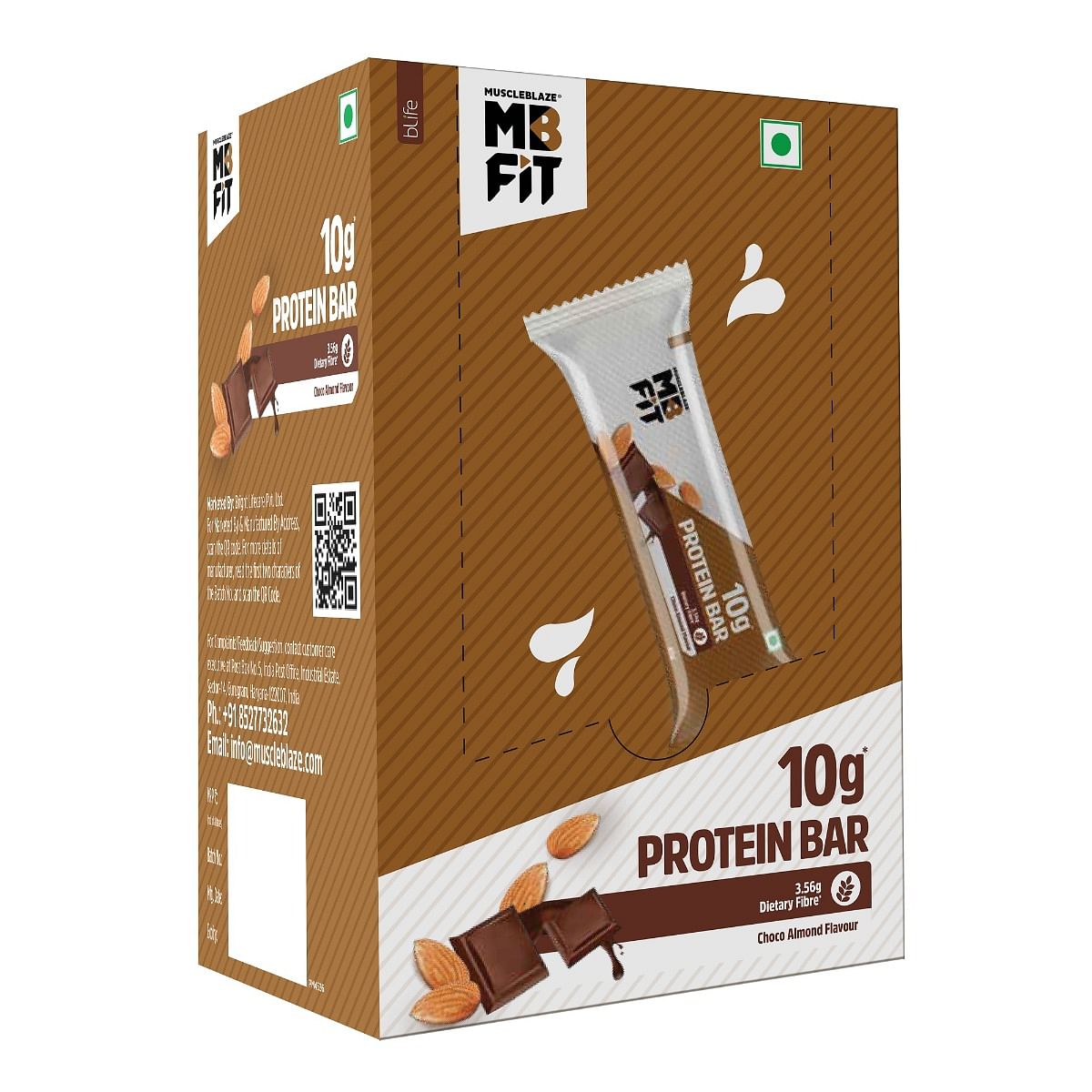 MuscleBlaze MB 10 g Protein Bar, Choco Almond, Protein Blend, Fibre, 100% Veg, Gluten-Free, Healthy Protein Snacks, For Energy & Fitness (Pack of 6)
MuscleBlaze MB 10 g Protein Bar, Choco Almond, Protein Blend, Fibre, 100% Veg, Gluten-Free, Healthy Protein Snacks, For Energy & Fitness (Pack of 6)