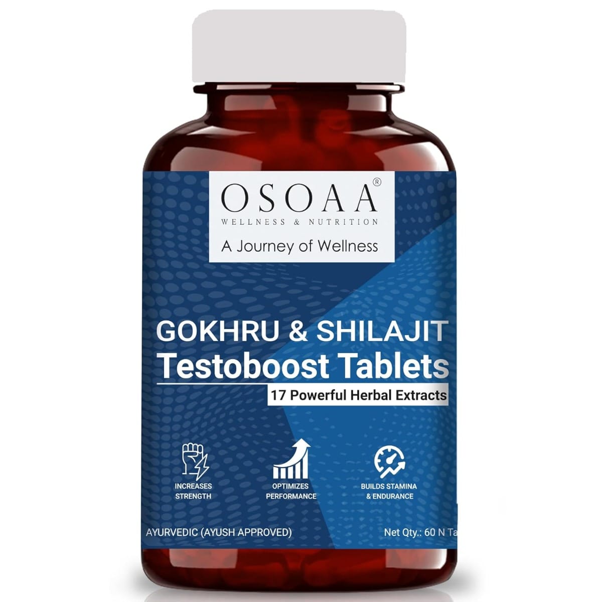 OSOAA Men's Vitality & Performance Support Supplement with Shilajit Ashwagandha Gokshura & Kaunch Beej Herbal Strength & Energy Support 60 Veg Tablets
OSOAA Men's Vitality & Performance Support Supplement with Shilajit Ashwagandha Gokshura & Kaunch Beej Herbal Strength & Energy Support 60 Veg Tablets