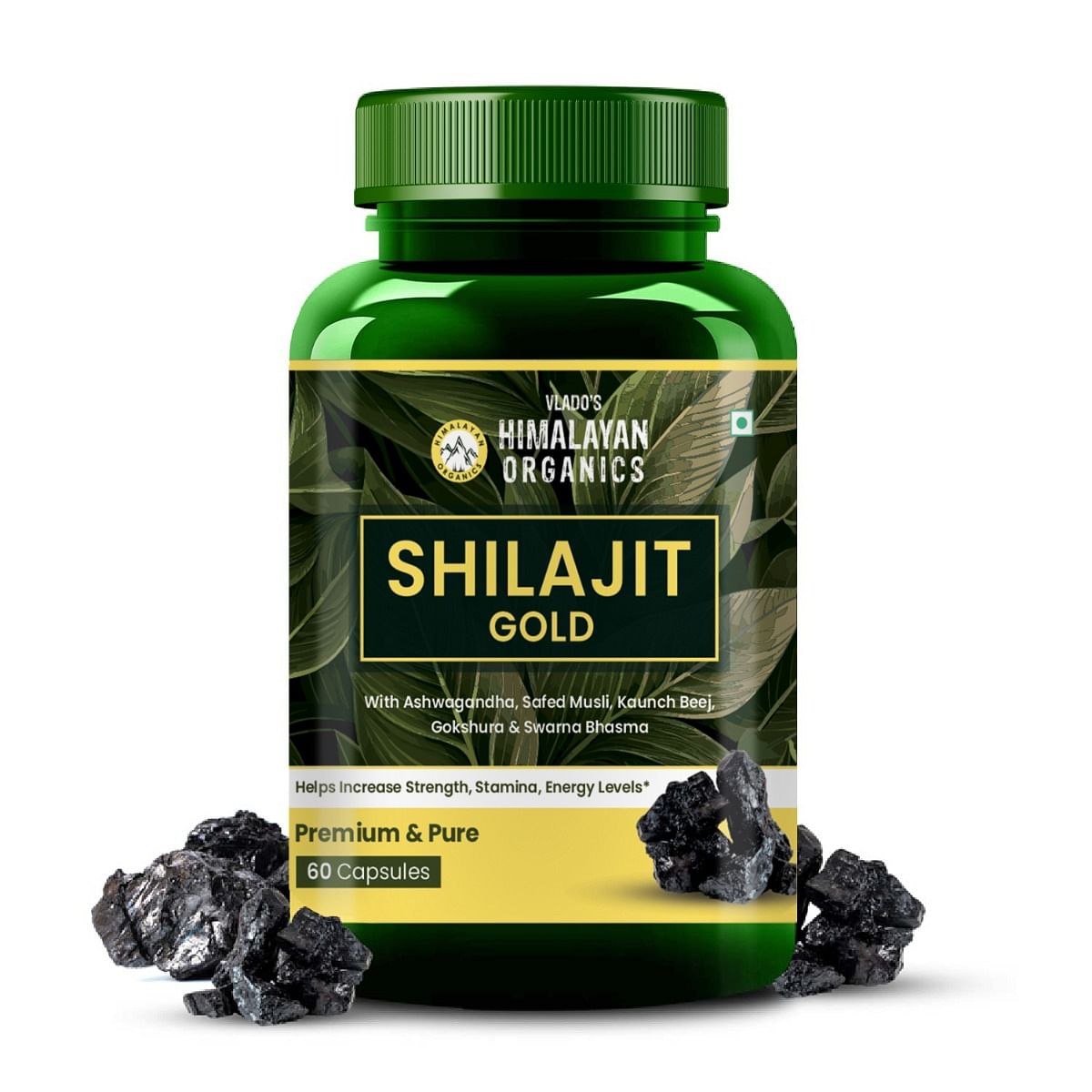Vlado's Himalayan Organics Pure Shilajit 24 carat Gold with Ashwagandha, Safed musli, Kaunch beej , Gokshura Swarna & Rajat Bhasma +10 more Ayurved...
Vlado's Himalayan Organics Pure Shilajit 24 carat Gold with Ashwagandha, Safed musli, Kaunch beej , Gokshura Swarna & Rajat Bhasma +10 more Ayurved...
