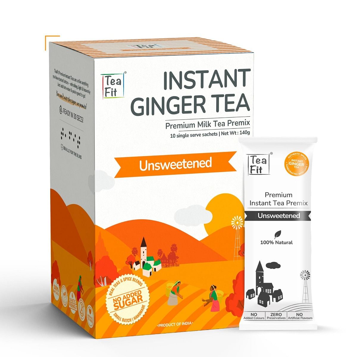 TeaFit Premium Unsweetened Ginger Instant Tea Premix (10 Sachets) | Instant Milk Tea Premix | Strong Home Like Adrak Kadak Chai | Ready to Drink | ...
TeaFit Premium Unsweetened Ginger Instant Tea Premix (10 Sachets) | Instant Milk Tea Premix | Strong Home Like Adrak Kadak Chai | Ready to Drink | ...