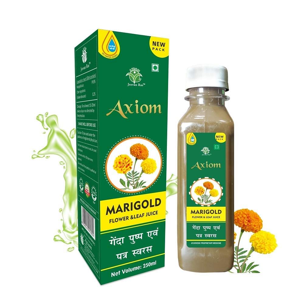 Axiom Marigold Juice | Helpful In Wound Repair| Reduce Blemishes and Skin Problems - 250ml (Pack of 2)
Axiom Marigold Juice | Helpful In Wound Repair| Reduce Blemishes and Skin Problems - 250ml (Pack of 2)