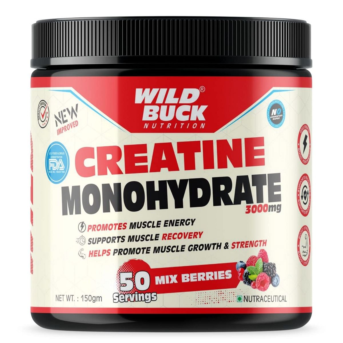 WILD BUCK Creatine Monohydrate Powder, Strength, Reduce Fatigue, 100% Pure Creatine, Lean Muscle Building, Supports Muscle Growth, Athletic Perform...
WILD BUCK Creatine Monohydrate Powder, Strength, Reduce Fatigue, 100% Pure Creatine, Lean Muscle Building, Supports Muscle Growth, Athletic Perform...