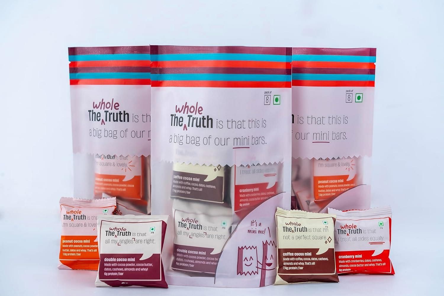 The Whole Truth - The Whole Truth - Protein Bar Minis - All-in-One (24 Bars x 27g)
The Whole Truth - The Whole Truth - Protein Bar Minis - All-in-One (24 Bars x 27g)