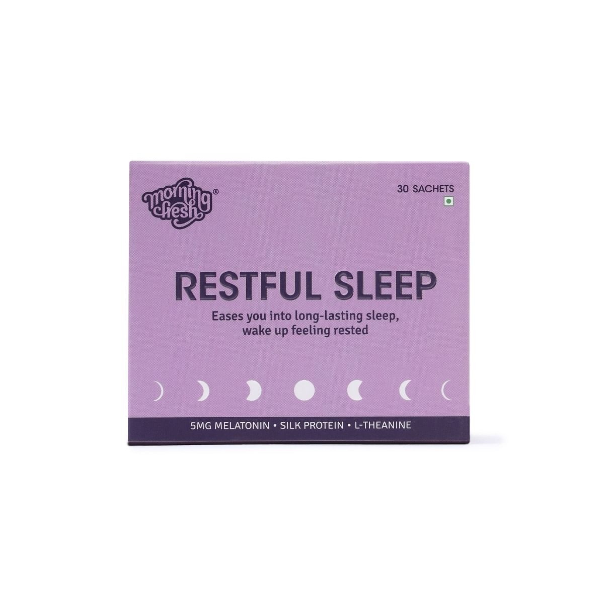 Morning Fresh Restful Sleep Aid with Melatonin 5mg Tulsi flavour - (Size: 30 Sachets in 1 Box)
Morning Fresh Restful Sleep Aid with Melatonin 5mg Tulsi flavour - (Size: 30 Sachets in 1 Box)