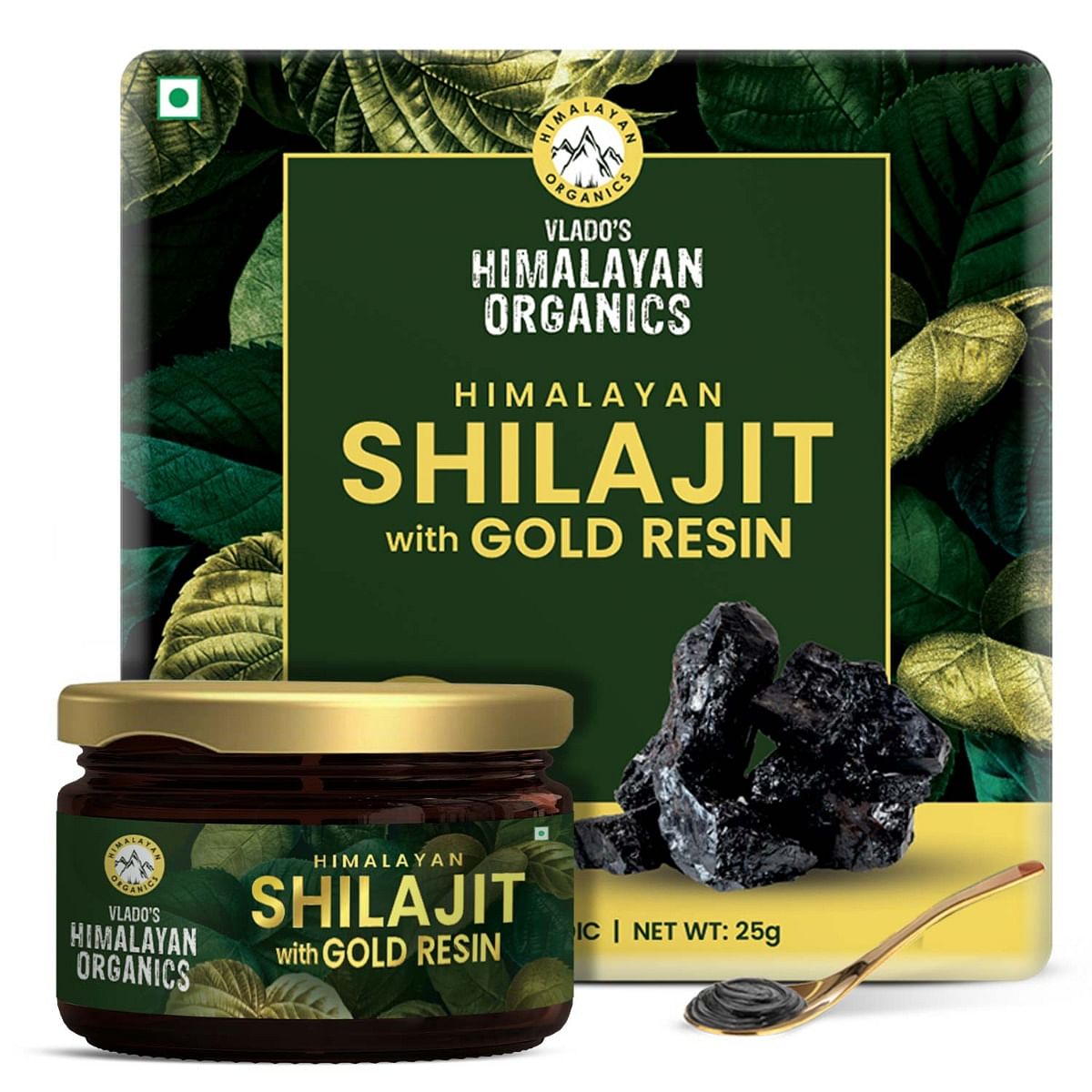 Himalayan Organics Shilajit Gold Resin - 25g | Contains 24 Carat Gold | 100% Ayurvedic | Pure and Natural Shilajeet | Helps to Boost Immunity, Ener...
Himalayan Organics Shilajit Gold Resin - 25g | Contains 24 Carat Gold | 100% Ayurvedic | Pure and Natural Shilajeet | Helps to Boost Immunity, Ener...